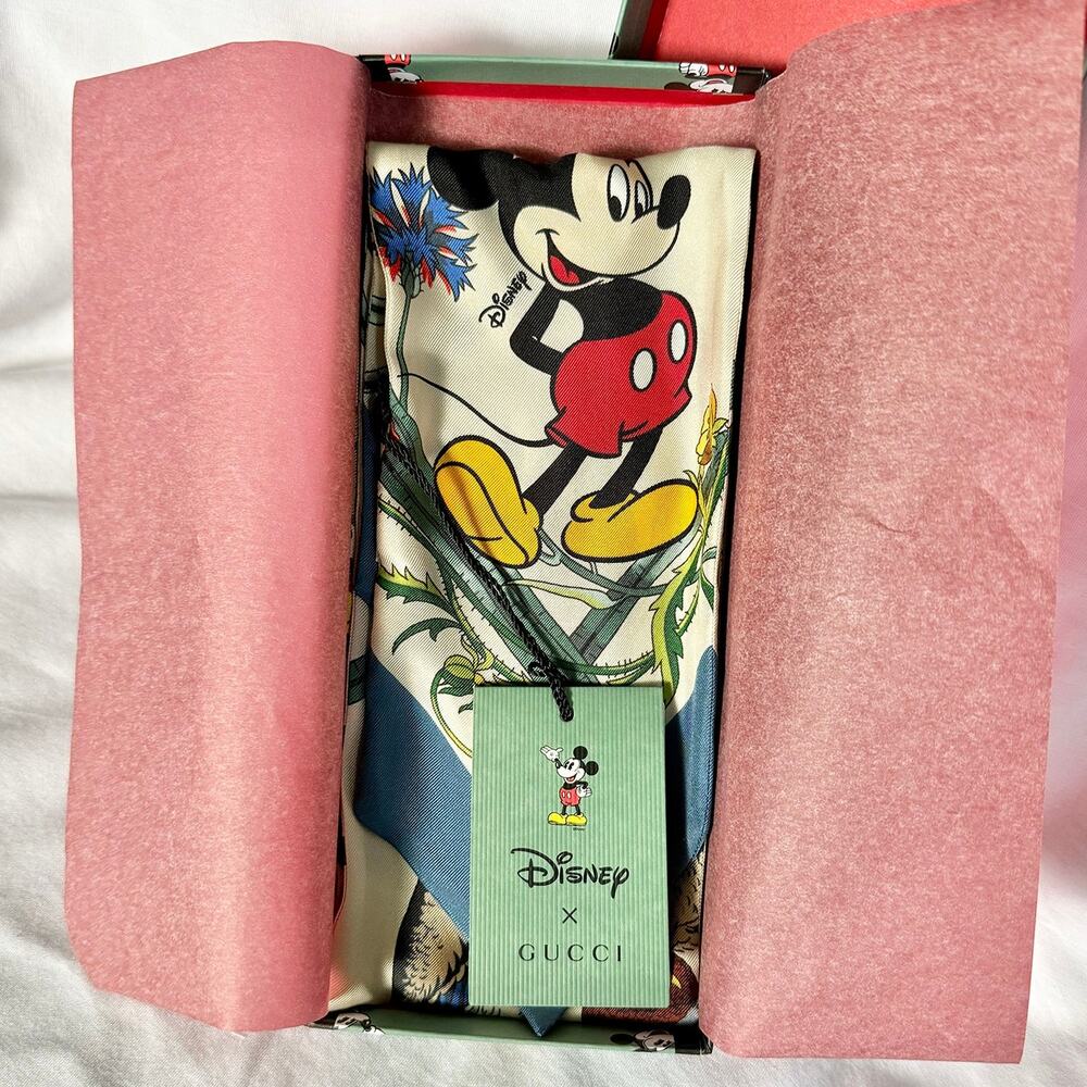 GUCCI x DISNEY Collab Mickey Neck Bow Scarf NIB